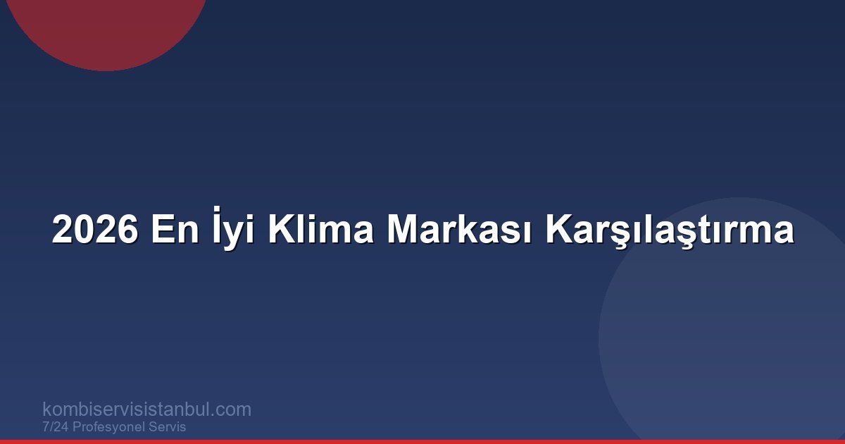 2026'da En İyi Klima Markası Hangisi? Kapsamlı Marka...
